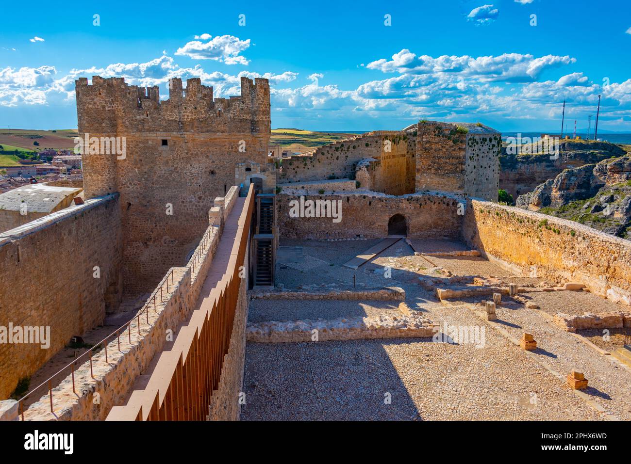 Castello di Berlanga de Duero in Spagna. Foto Stock