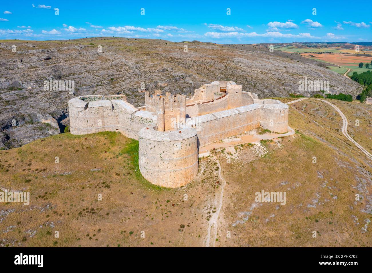 Castello di Berlanga de Duero in Spagna. Foto Stock