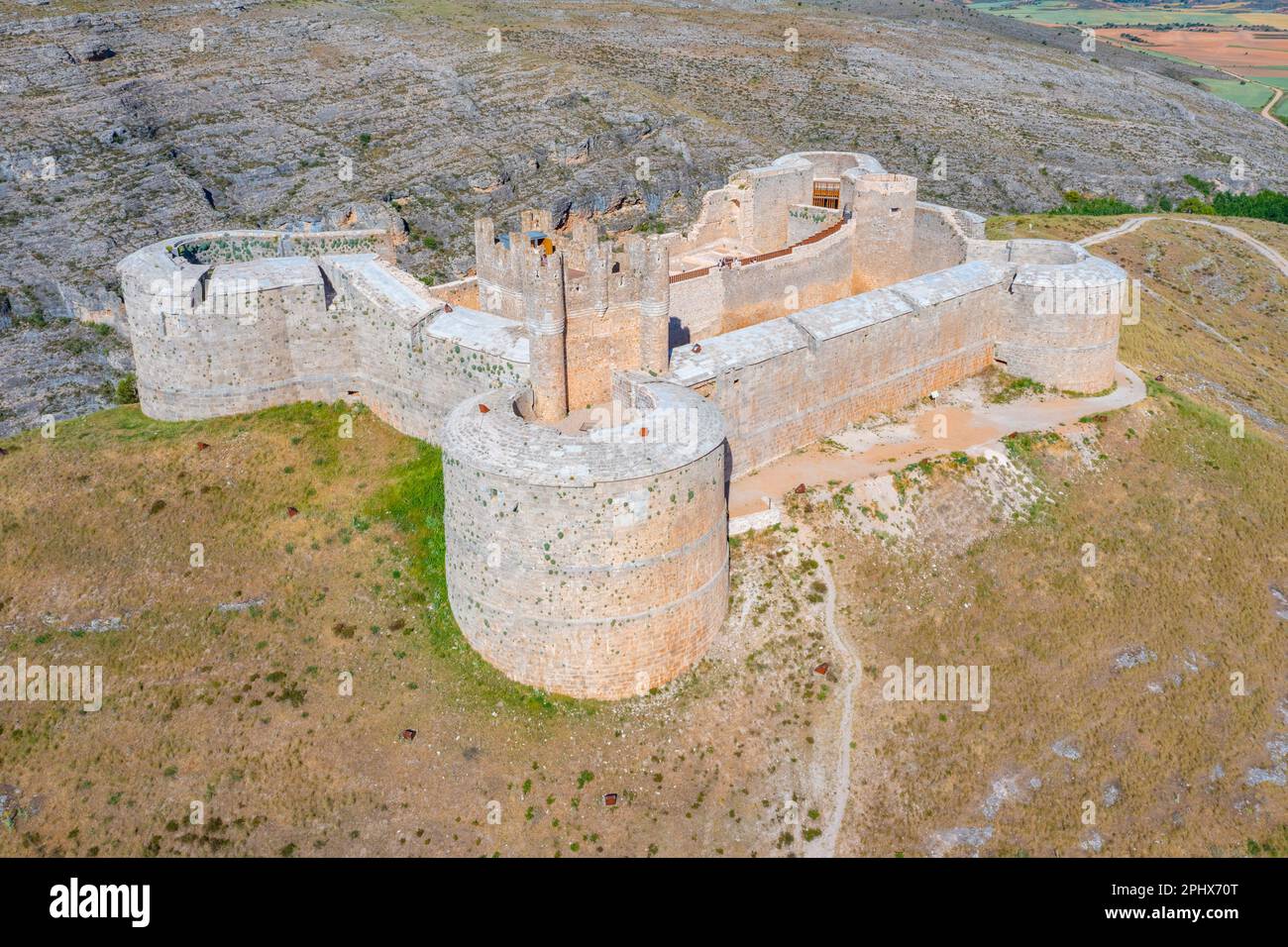 Castello di Berlanga de Duero in Spagna. Foto Stock