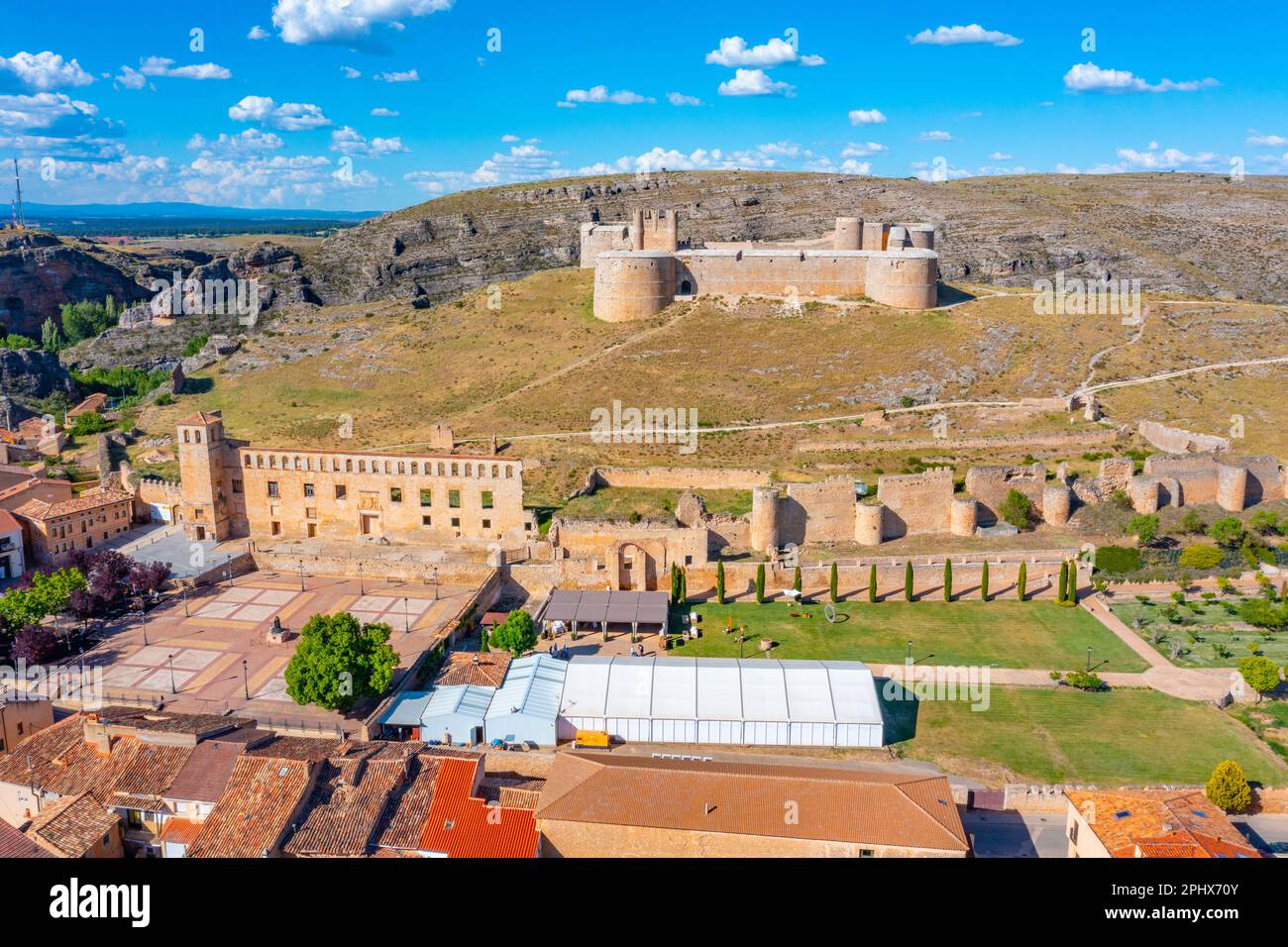 Castello di Berlanga de Duero in Spagna. Foto Stock