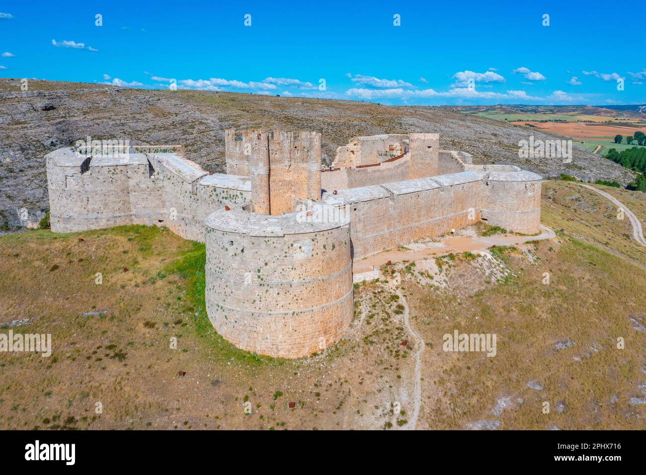 Castello di Berlanga de Duero in Spagna. Foto Stock