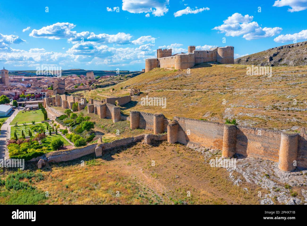 Castello di Berlanga de Duero in Spagna. Foto Stock