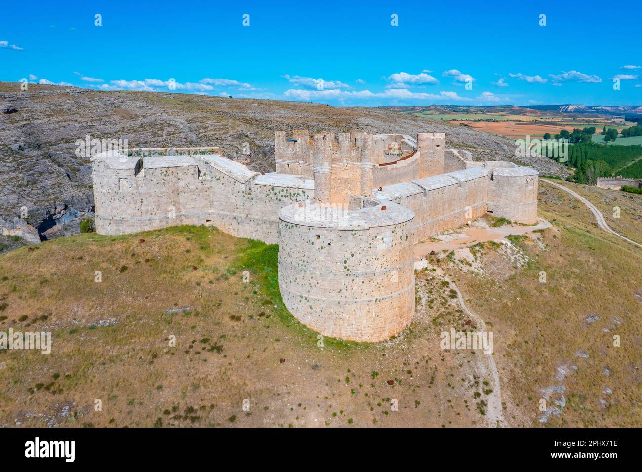 Castello di Berlanga de Duero in Spagna. Foto Stock