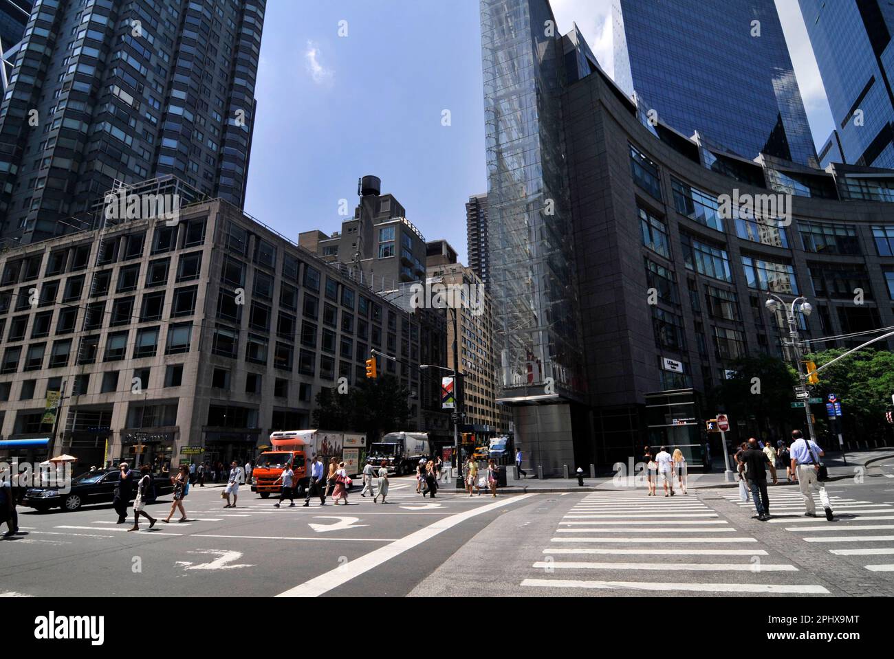 Columbus Circle a Manhattan, New York, USA. Foto Stock