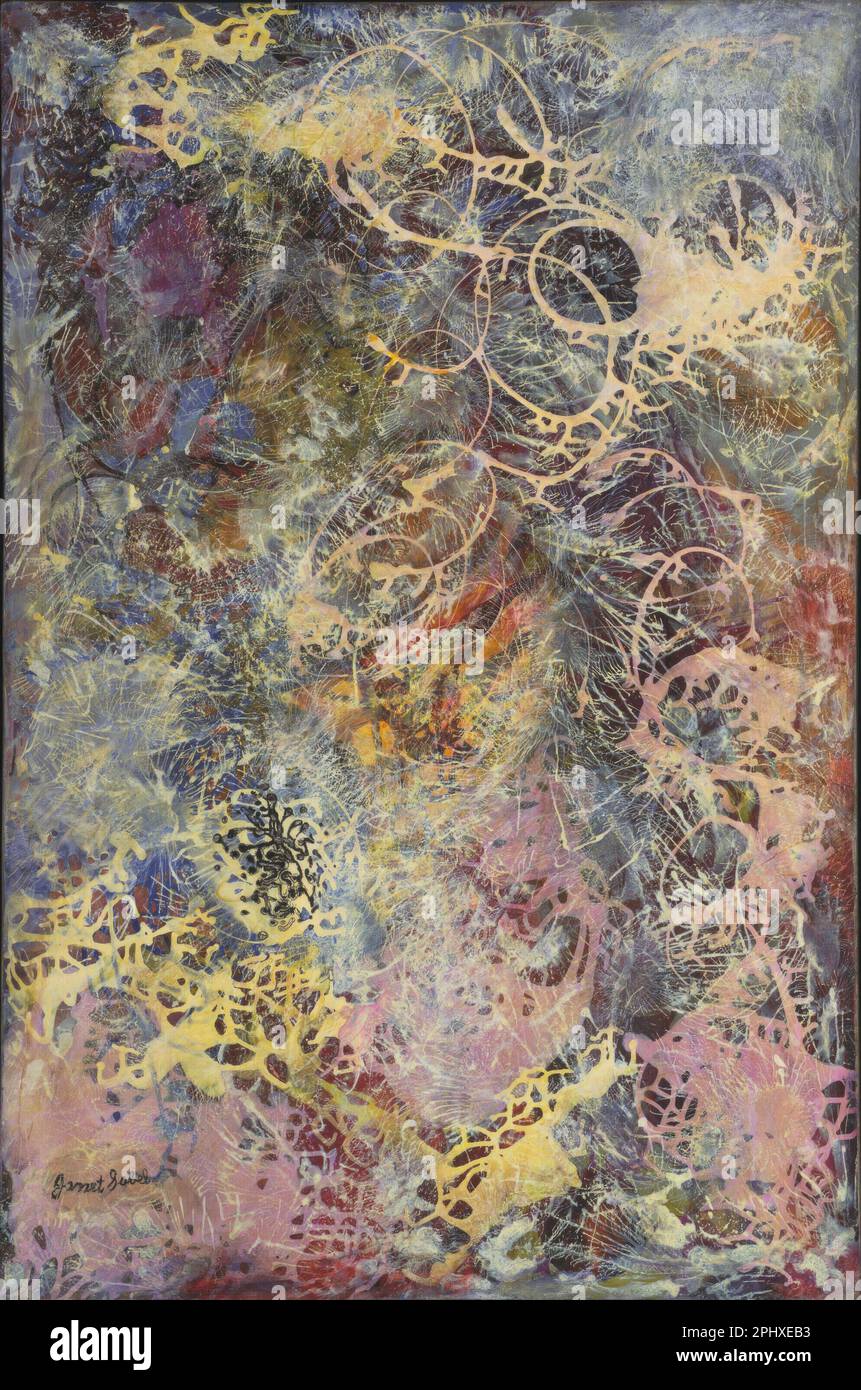 Janet Sobel/Via Lattea, 1945. Smalto su tela, 114 x 75,9 cm. Museo: MoMA, il Museo di Arte moderna, NEW YORK, USA. Foto Stock