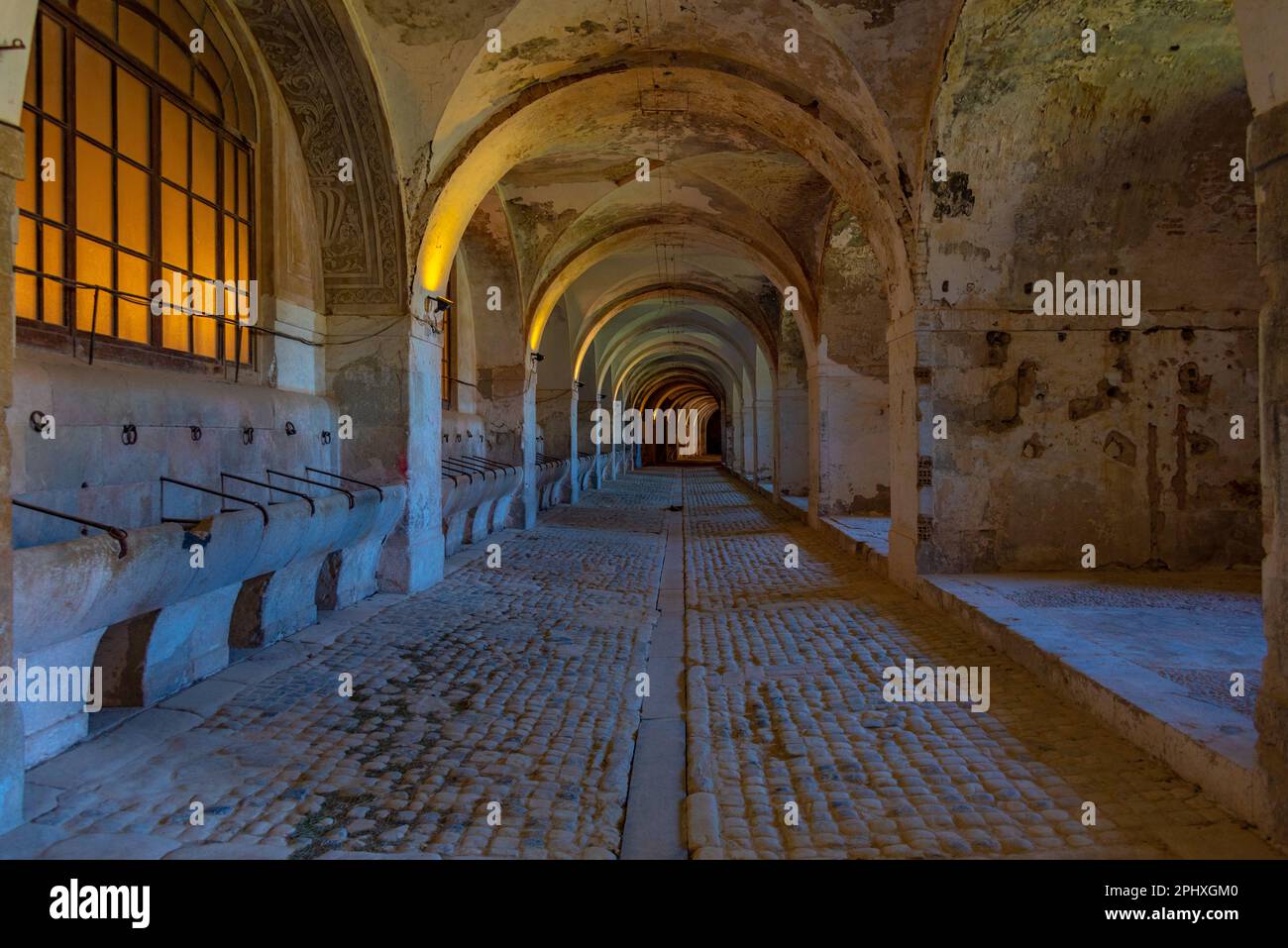 Ex scuderie a Castell de Sant Ferran nella città spagnola Figueres. Foto Stock