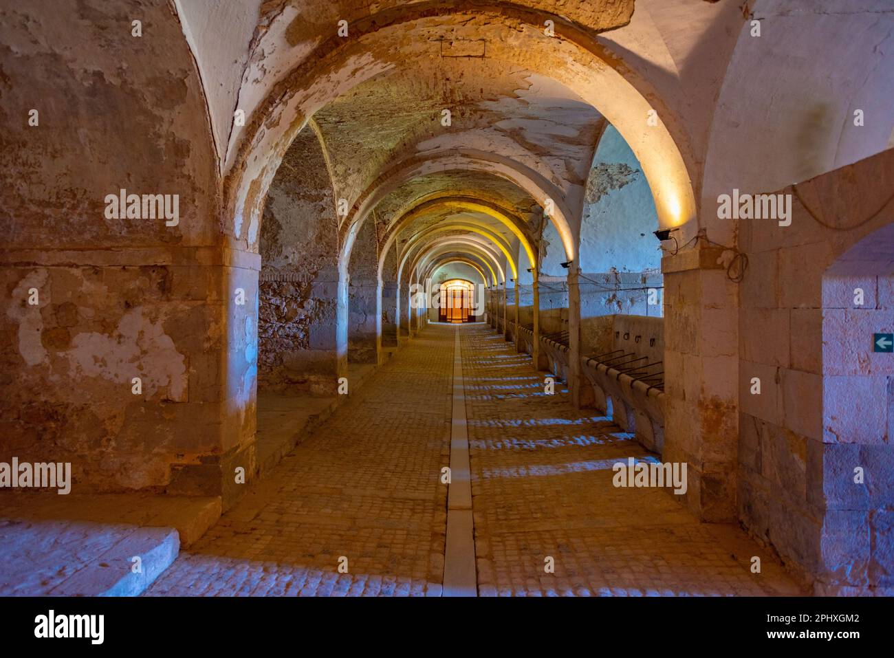 Ex scuderie a Castell de Sant Ferran nella città spagnola Figueres. Foto Stock