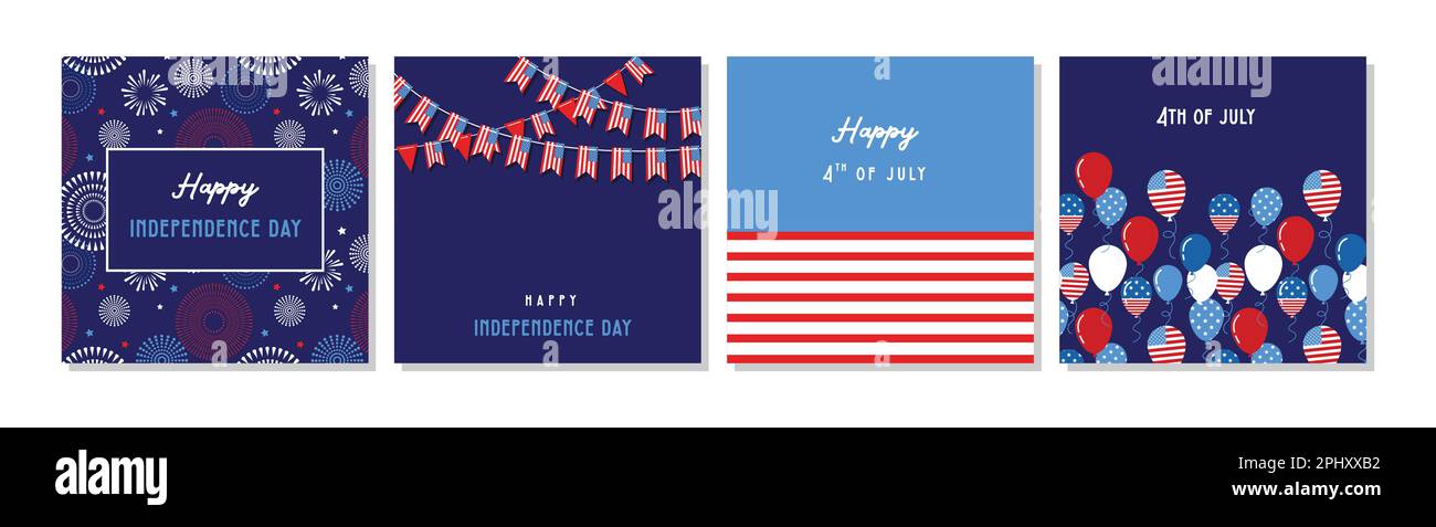 Independence Day USA vendita banner template .4th di luglio celebrazione poster template.quarto di luglio vettore illustrazione . Illustrazione Vettoriale