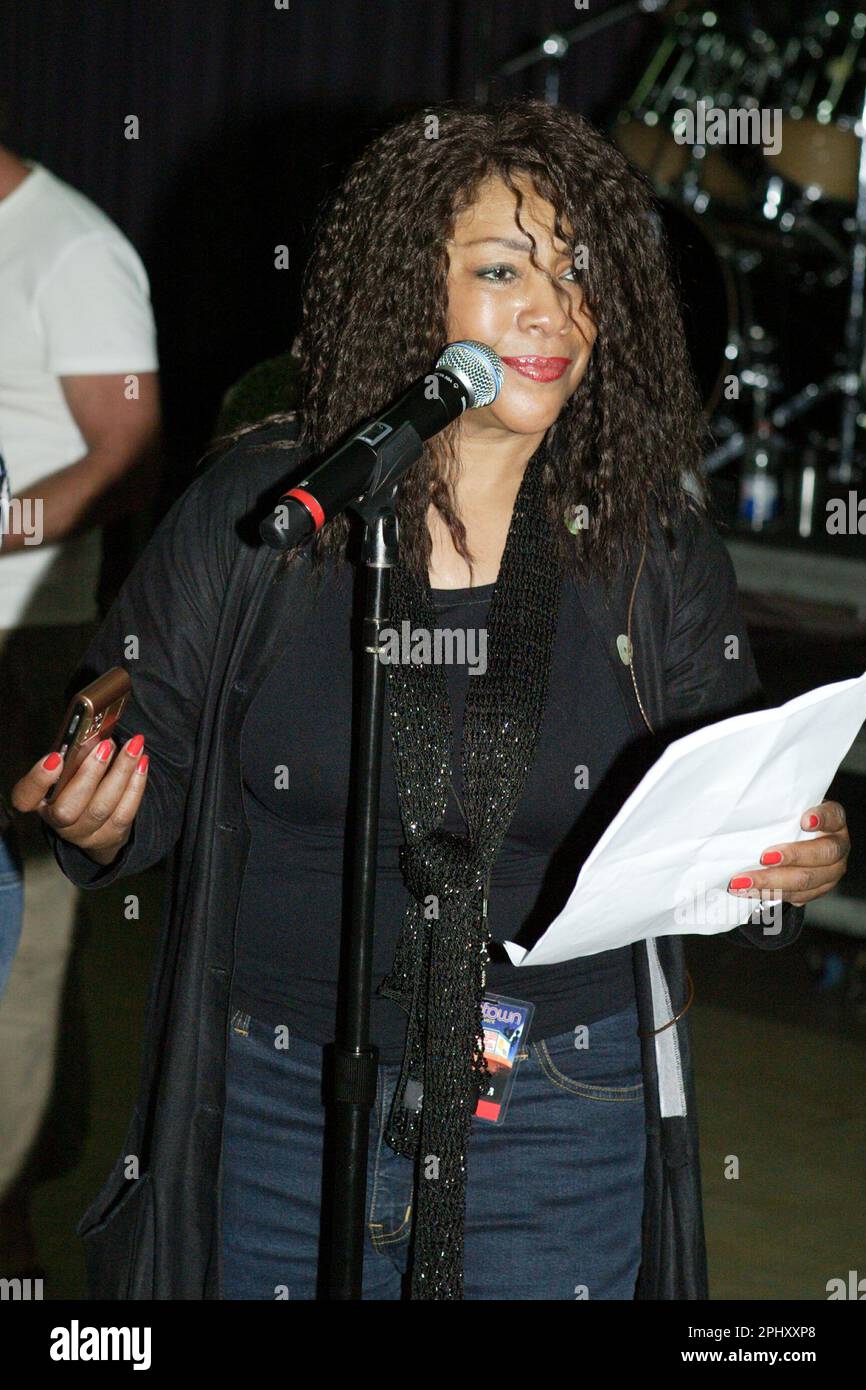 Mary Wilson "The Motown Event", una foto-chiamata che segna il 50th° anniversario dell'etichetta discografica Motown. Sydney, Australia - 11.02.10. Foto Stock