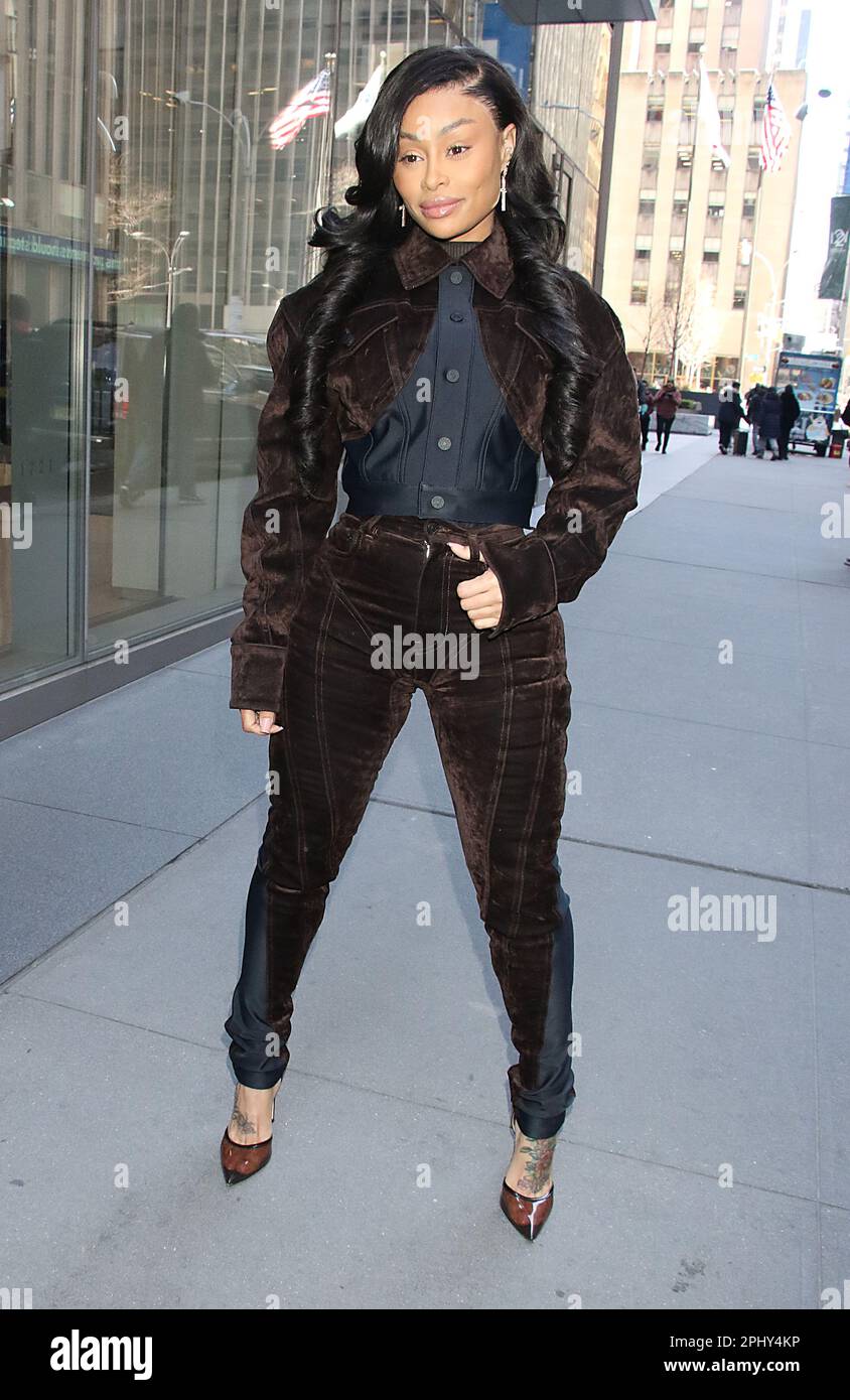 New York, NY, Stati Uniti. 29th Mar, 2023. Angela Renee White aka Blac Chyna visto negli studi SiriusXM a New York. 29 marzo 2023 credito: RW/Media Punch/Alamy Live News Foto Stock