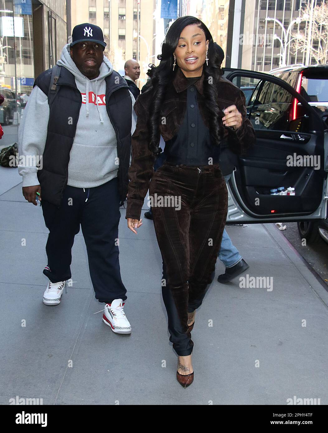 New York, NY, Stati Uniti. 29th Mar, 2023. Angela Renee White aka Blac Chyna visto negli studi SiriusXM a New York. 29 marzo 2023 credito: RW/Media Punch/Alamy Live News Foto Stock