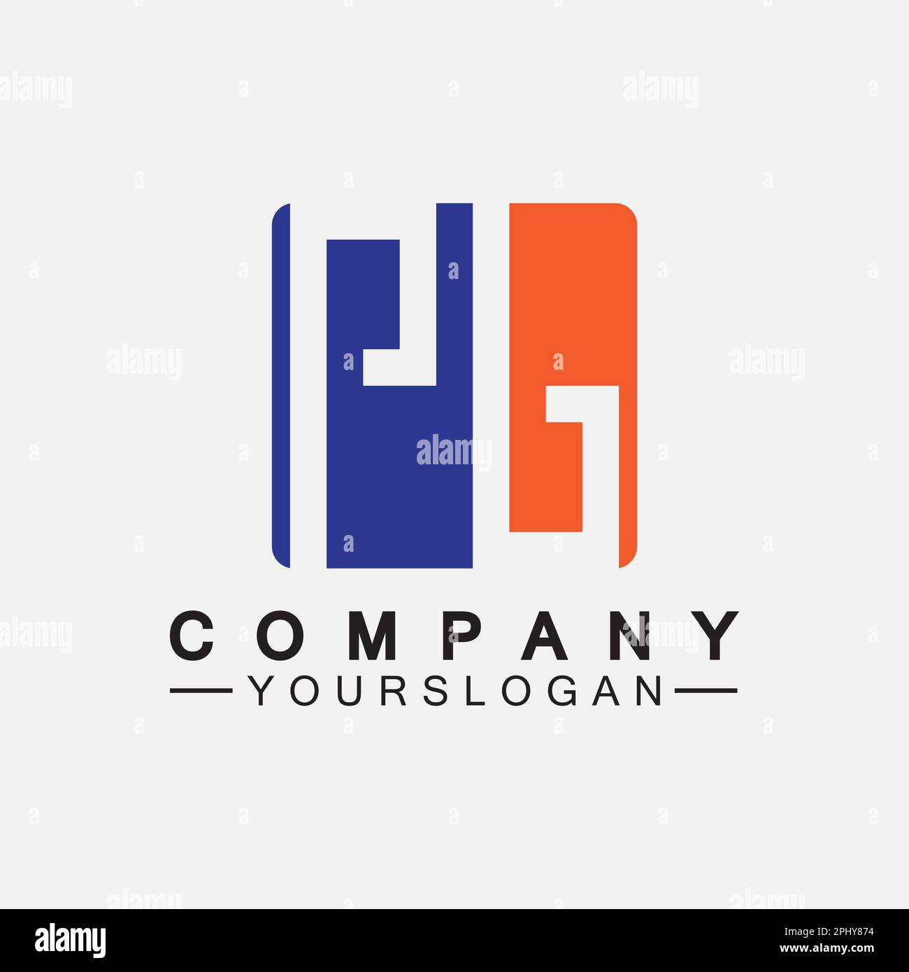 Logo lettera PB. Lettera creativa e minimalista BP PB Logo Design Illustrazione Vettoriale