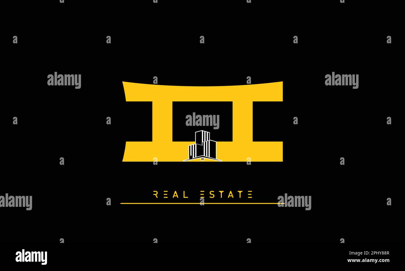 Lettere del bene immobile iniziali Monogramma logo II Illustrazione Vettoriale