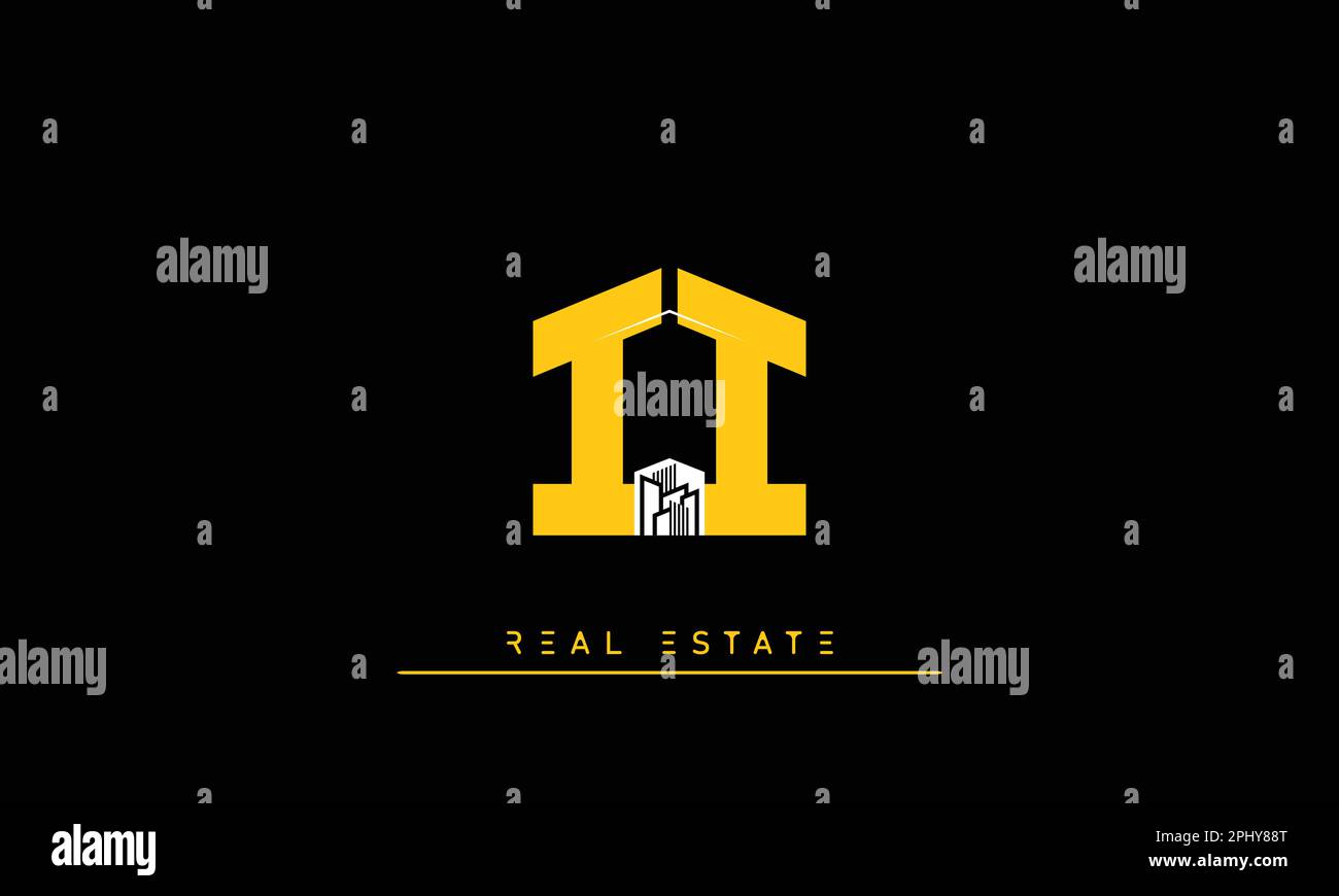 Lettere del bene immobile iniziali Monogramma logo II Illustrazione Vettoriale