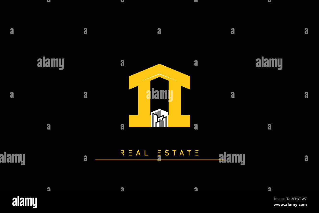 Lettere del bene immobile iniziali Monogramma logo II Illustrazione Vettoriale