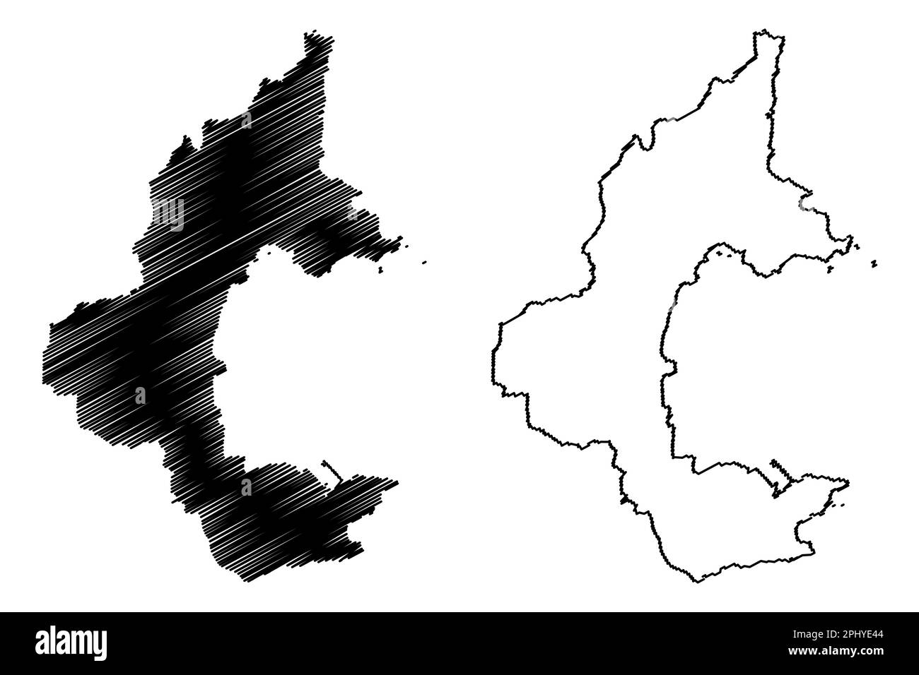 Vettore cartografico di Torbay Borough e dell'autorità unitaria (Regno Unito di Gran Bretagna e Irlanda del Nord, contea cerimoniale Devon o Devonshire, Inghilterra) Illustrazione Vettoriale