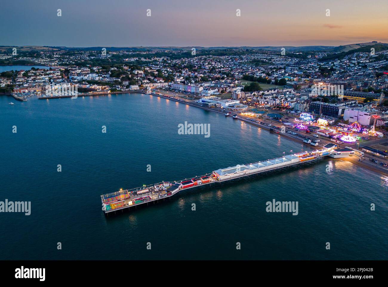 Molo di Paignton dall'alto Foto Stock