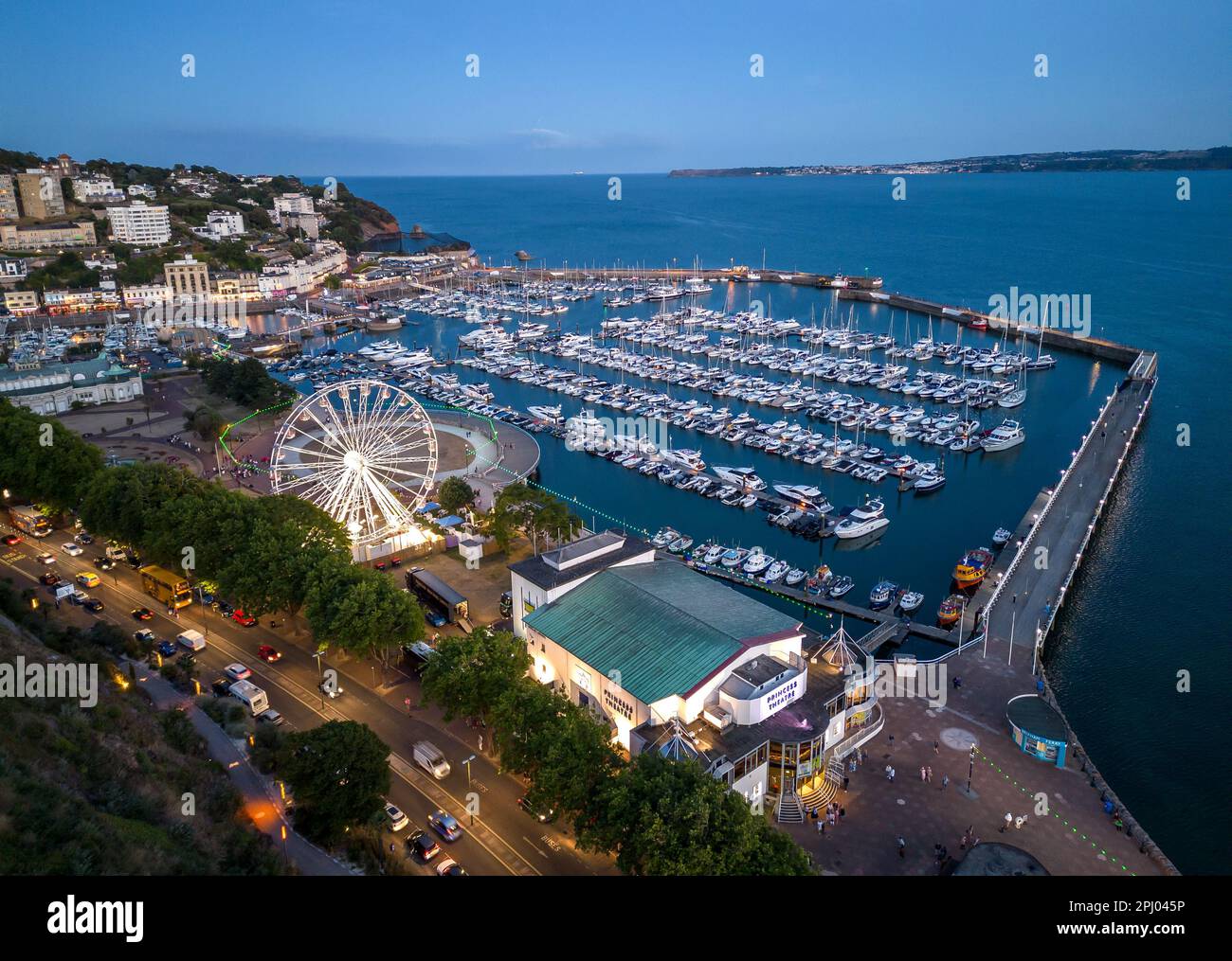 Torquay Marina dall'alto Foto Stock