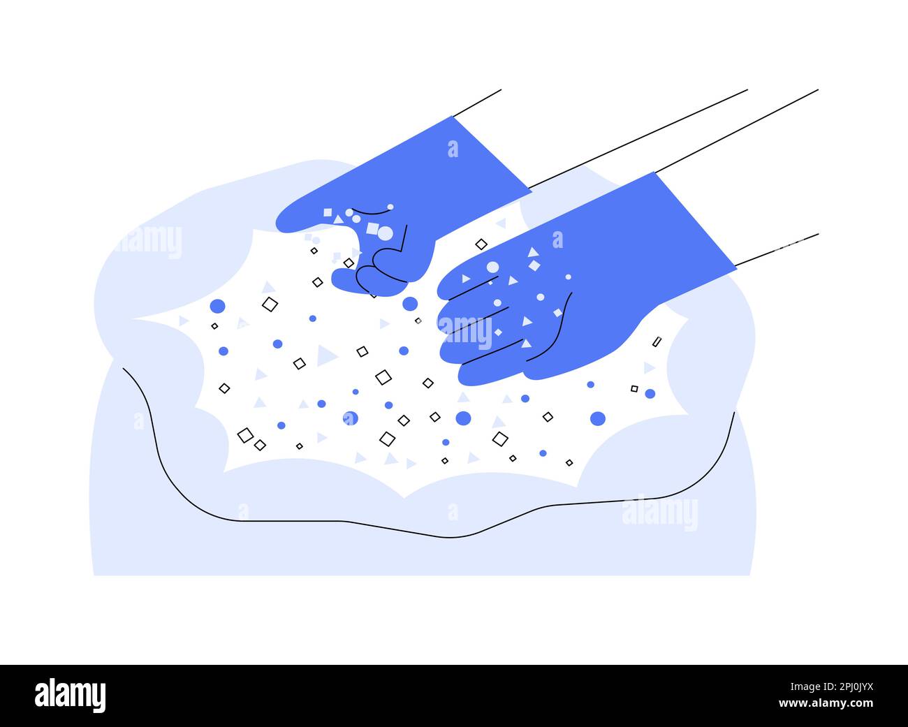 Illustrazione vettoriale del concetto astratto di scarto. Illustrazione Vettoriale