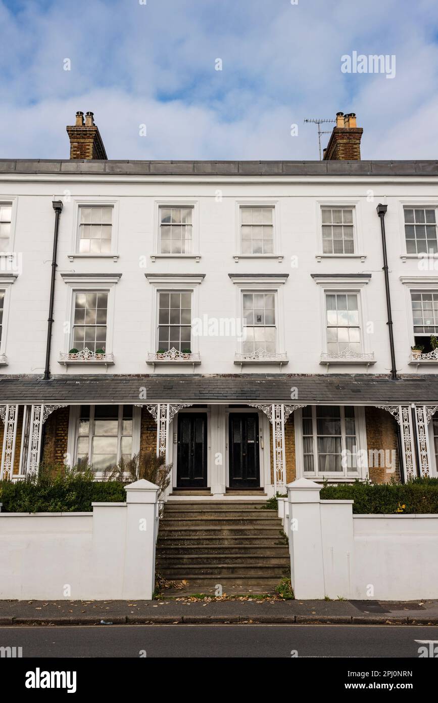 Grand periodo Town house, Farnham, Surrey, Regno Unito Foto Stock