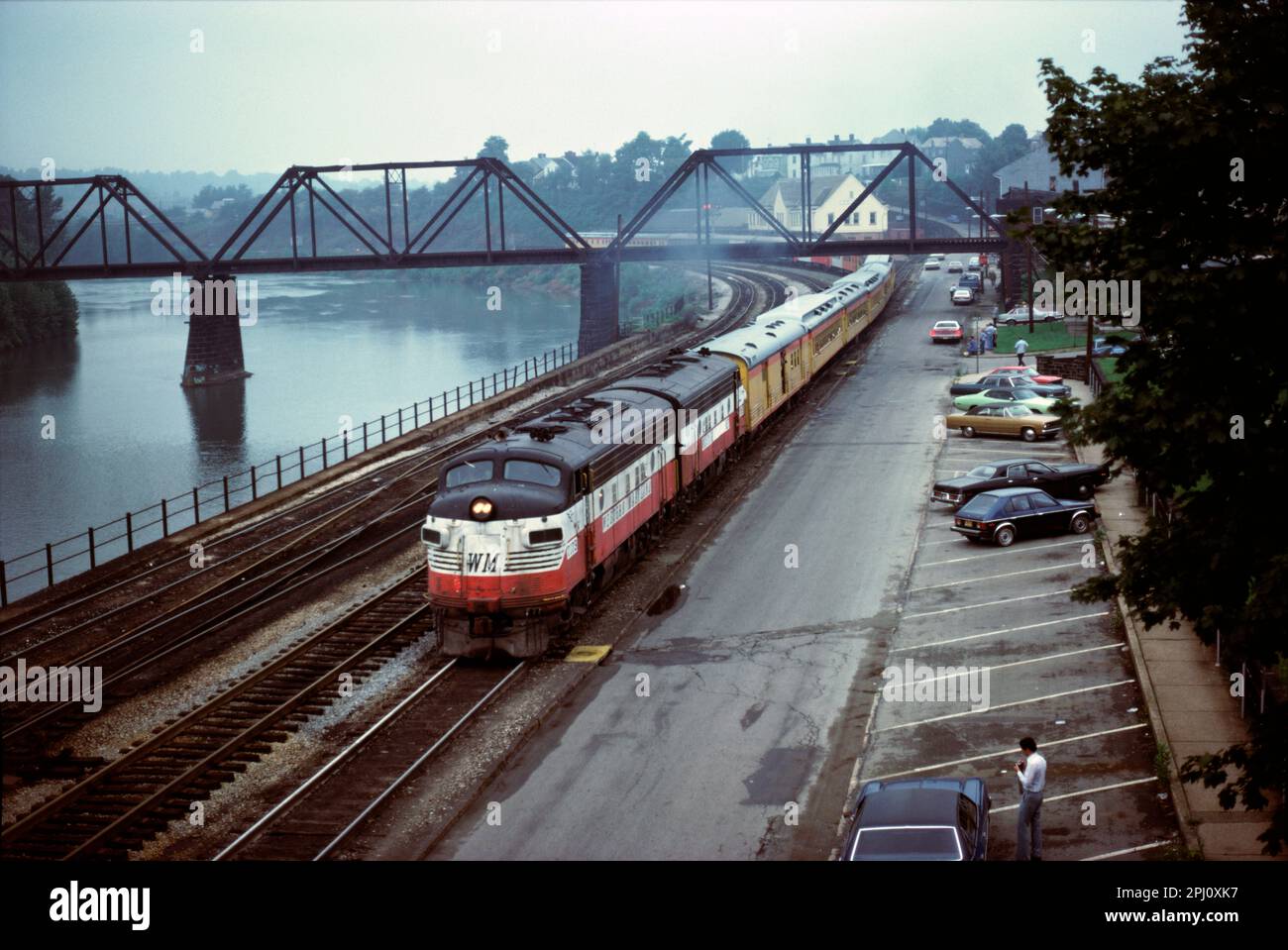 Locomotiva EMD F7 del Maryland Occidentale Foto Stock