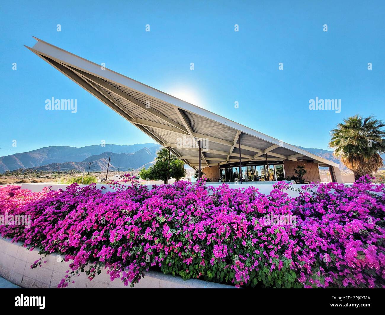 Palm Springs Visitors Information Center, architettura moderna di metà secolo, California Foto Stock