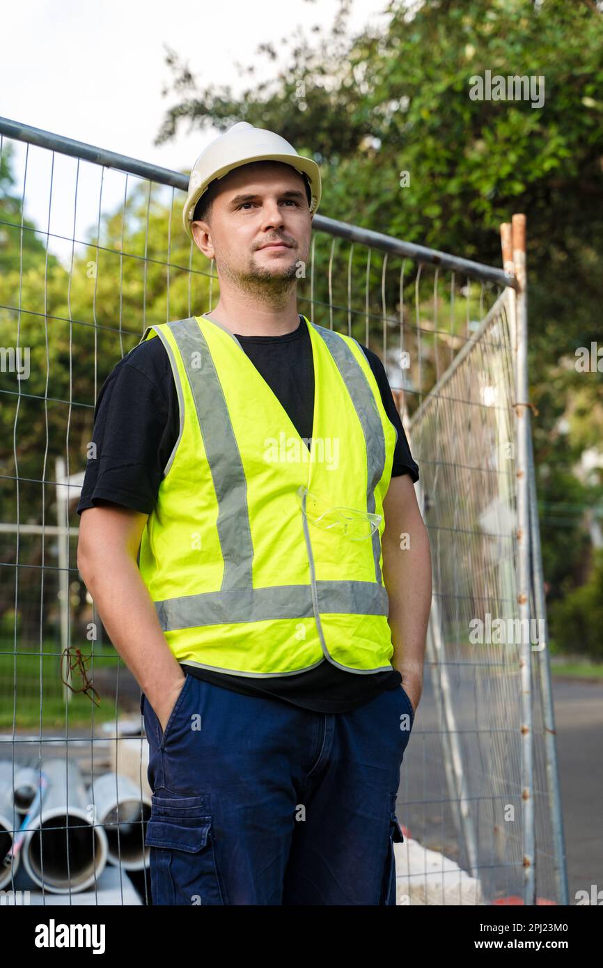 Lavoratore industriale maschile Foto Stock