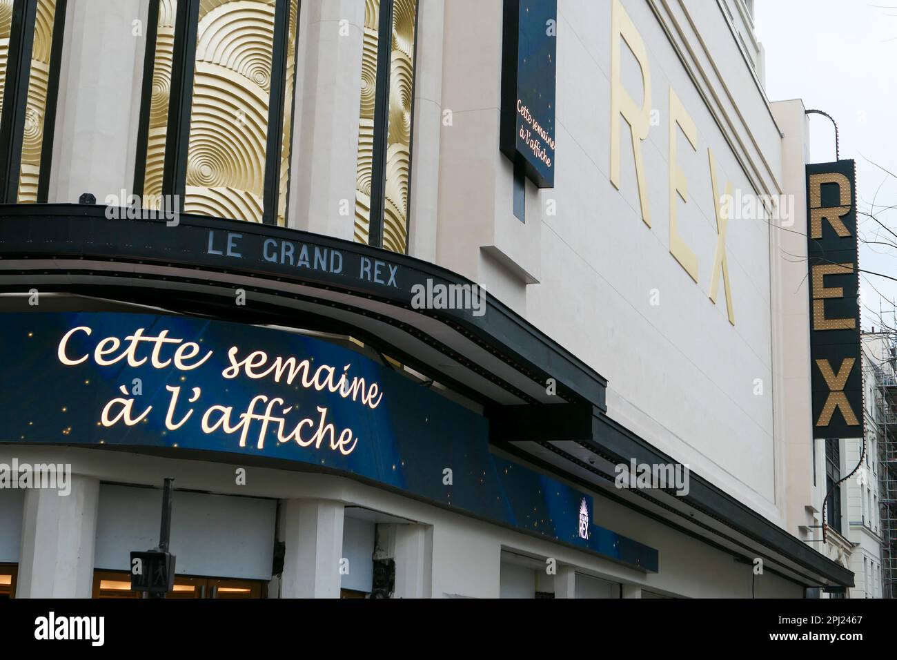 Parigi, Francia. Febbraio 19. 2023. Cinema Grand Rex. La più grande sala di proiezione parigina, risalente al 1930. Foto Stock