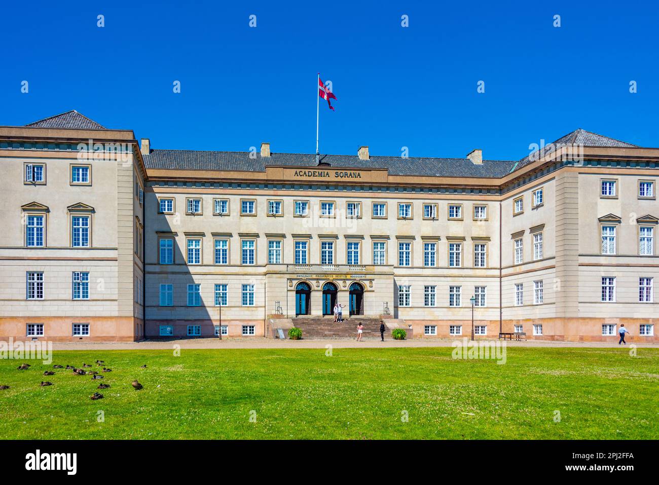 Soro, Danimarca, 21 giugno 2022: Vista di una magnifica accademia Soro a Soro, Danimarca. Foto Stock