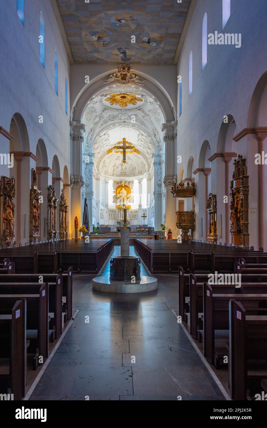 Würzburg, Germania, 12 agosto 2022: Interno della cattedrale di Würzburger in Germania. Foto Stock