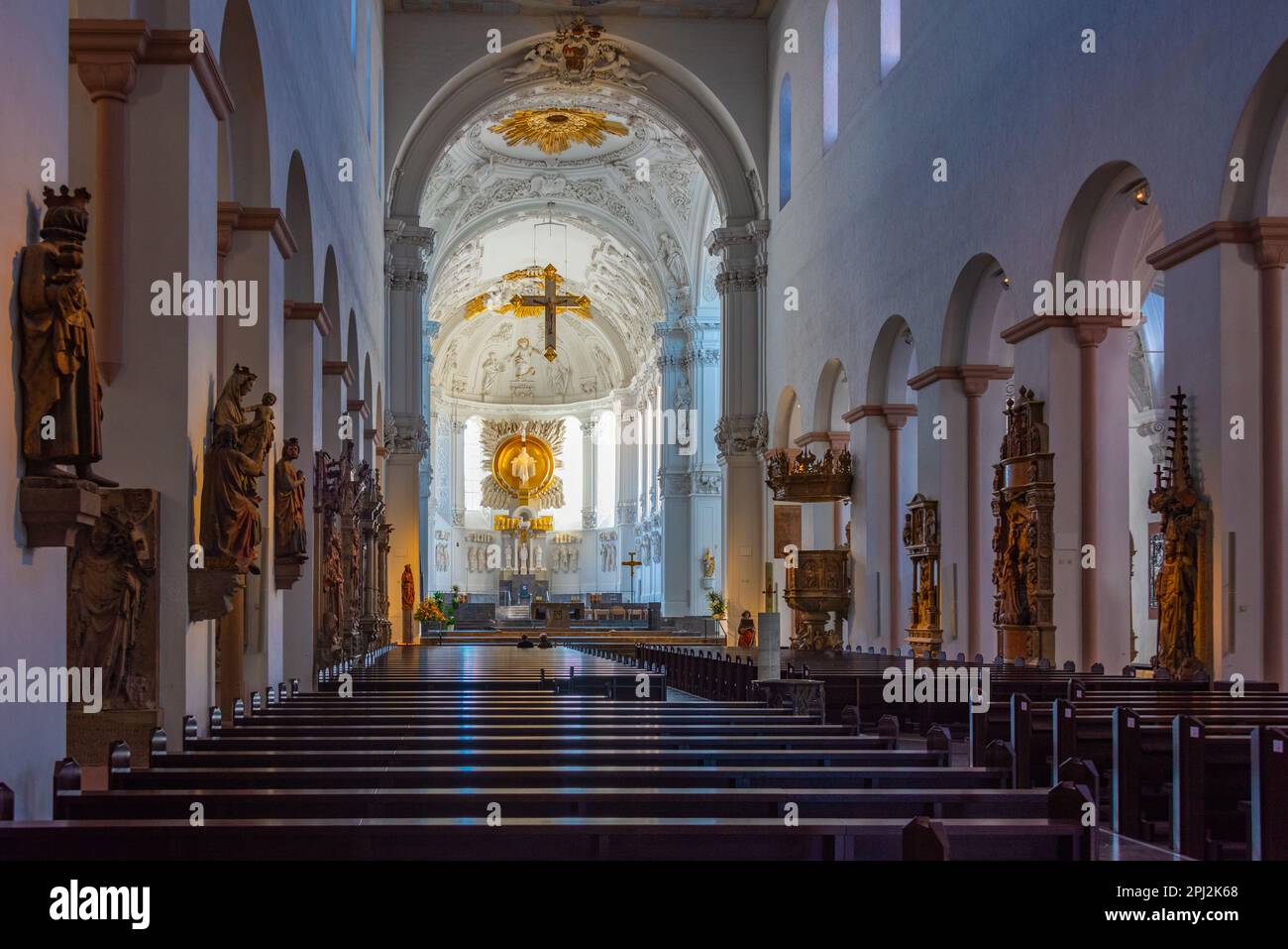 Würzburg, Germania, 12 agosto 2022: Interno della cattedrale di Würzburger in Germania. Foto Stock