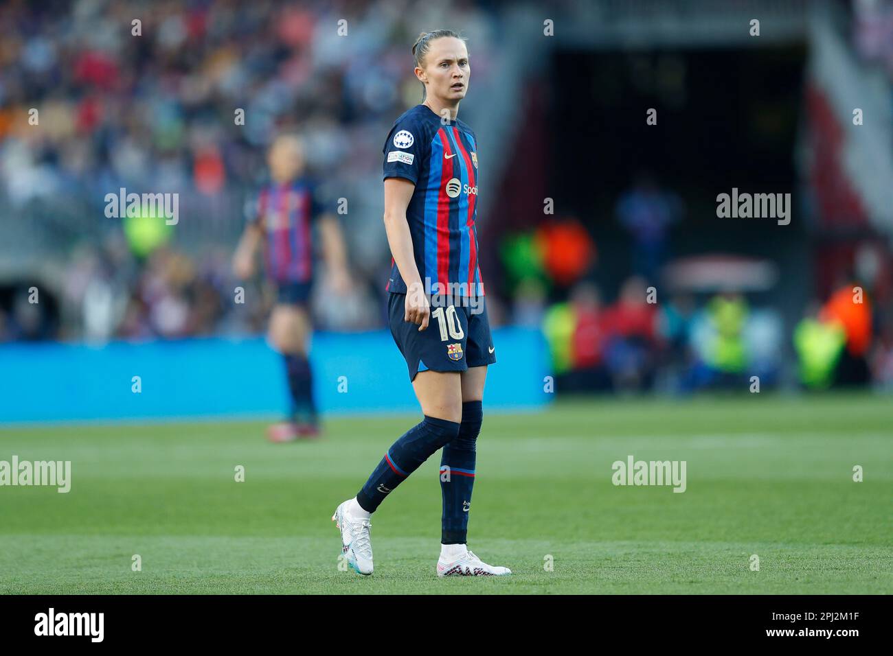 Barcellona, Spagna. Credit: D. 29th Mar, 2023. Caroline Graham Hansen (Barcellona) Calcio : UEFA Women's Champions League quarti di finale 2nd tappa tra FC Barcelona 5-1 COME Roma al Camp Nou di Barcellona, Spagna. Credit: D .Nakashima/AFLO/Alamy Live News Foto Stock