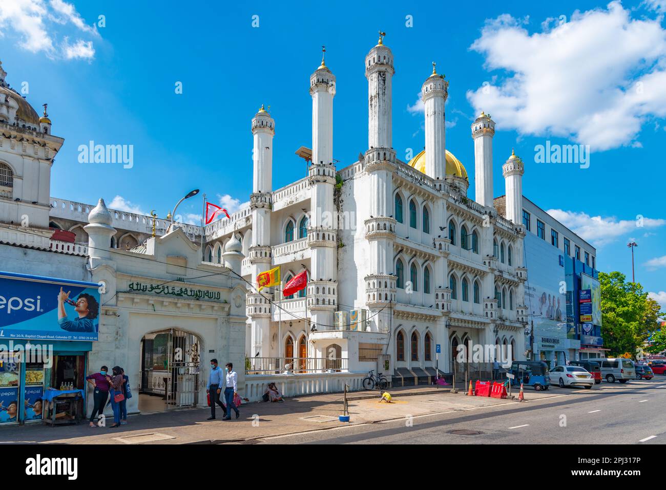 Colombo, Sri Lanka, 18 gennaio 2022: Dawatagaha Jumma Masjid moschea a Colombo, Sri Lanka. Foto Stock