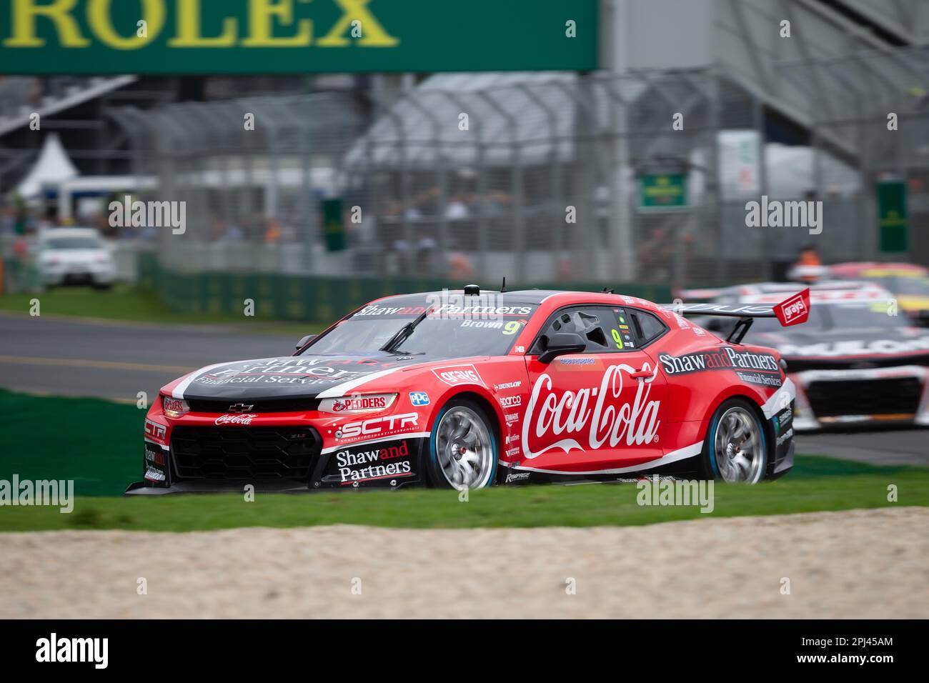 Melbourne, Australia, 31 marzo 2023. Will Brown (9) guida per Erebus Motorsport durante la gara Supercars 2 al Gran Premio di Formula uno australiano del 31 marzo 2023, al circuito Grand Prix di Melbourne ad Albert Park, in Australia. Credit: Dave Hewison/Speed Media/Alamy Live News Foto Stock