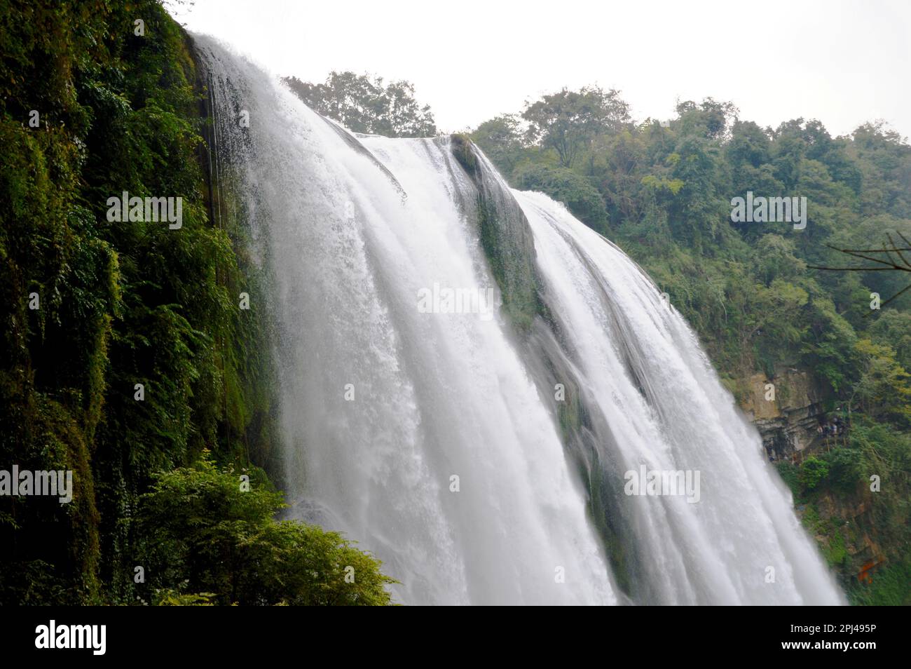 Repubblica popolare Cinese, Provincia di Guizhou, Anshun: Cascate di Huangguoshu, 77,8 metri di altezza, 81 metri di larghezza, La cascata più grande della Cina. Foto Stock