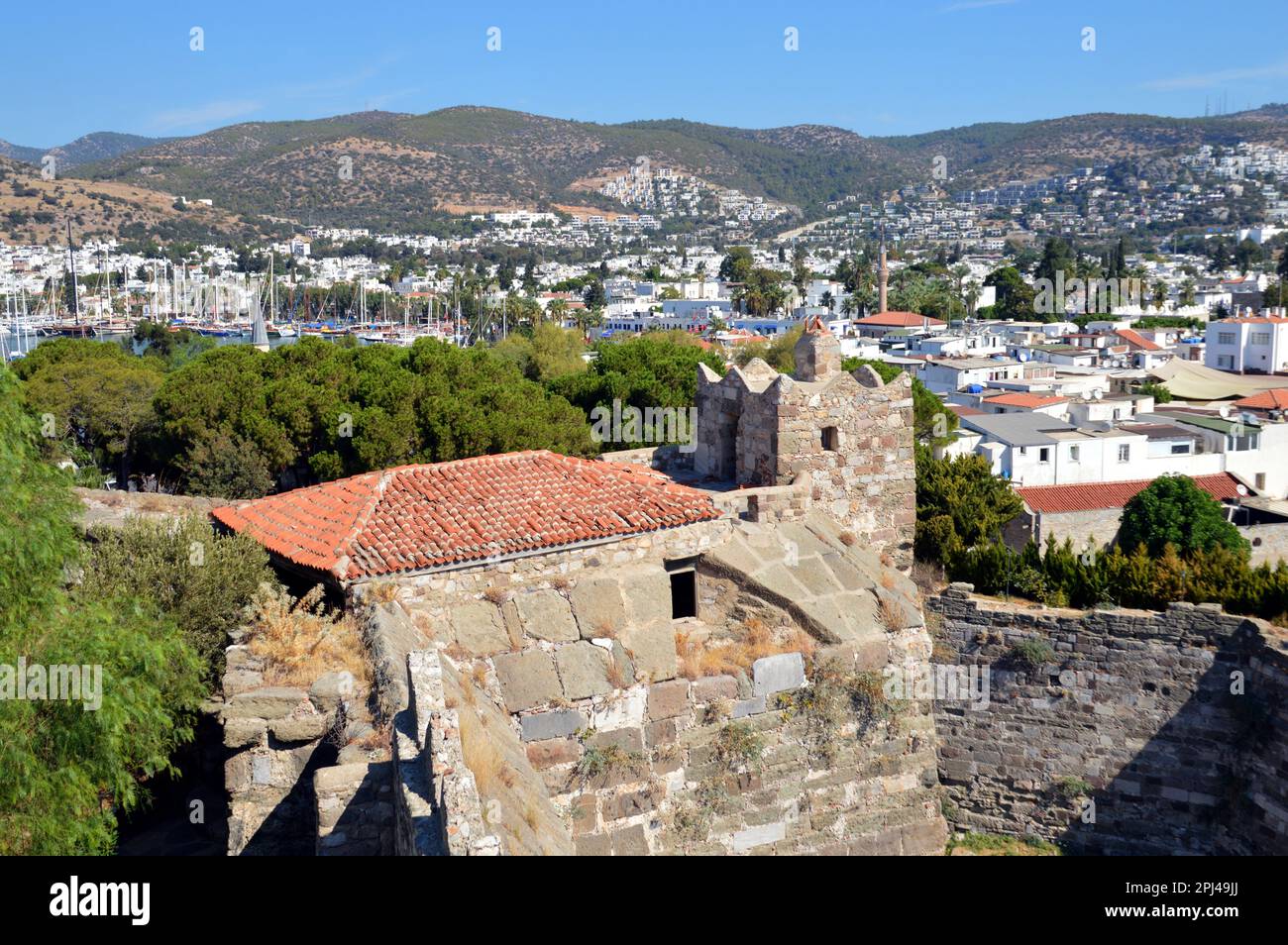 Turchia, Provincia di Mugla, Bodrum (ex Halikarnassos): La torre spagnola o serpente in San Castello di Pietro, costruito dai cavalieri crociati dell'Ordine Foto Stock