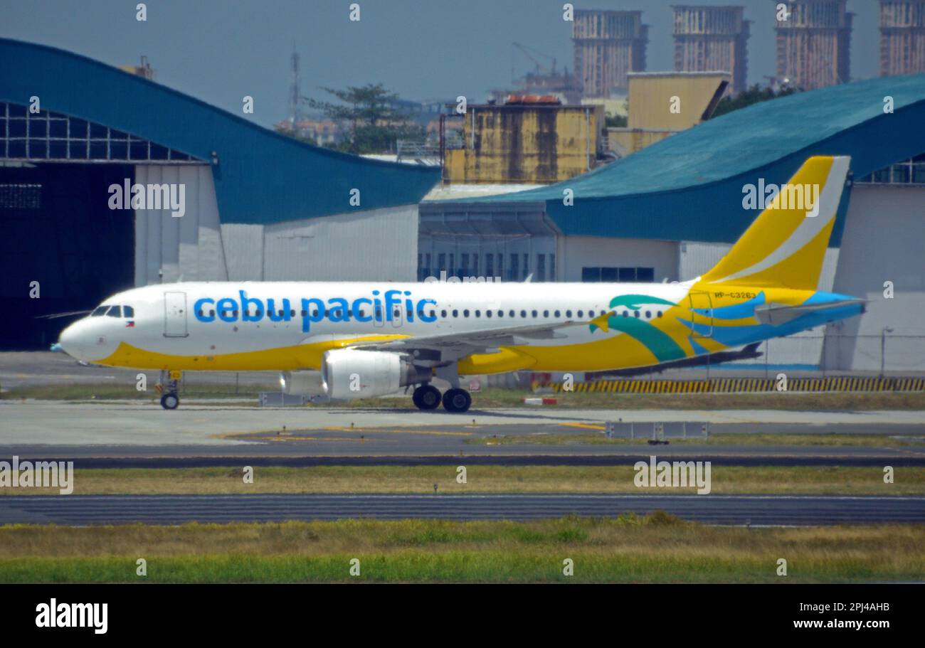 Filippine, Manila: RP-C3263 Airbus A.320-214 (c/n 4574) di Cebu Pacific Airlines all'Aeroporto Internazionale di Ninoy Aquino. Foto Stock