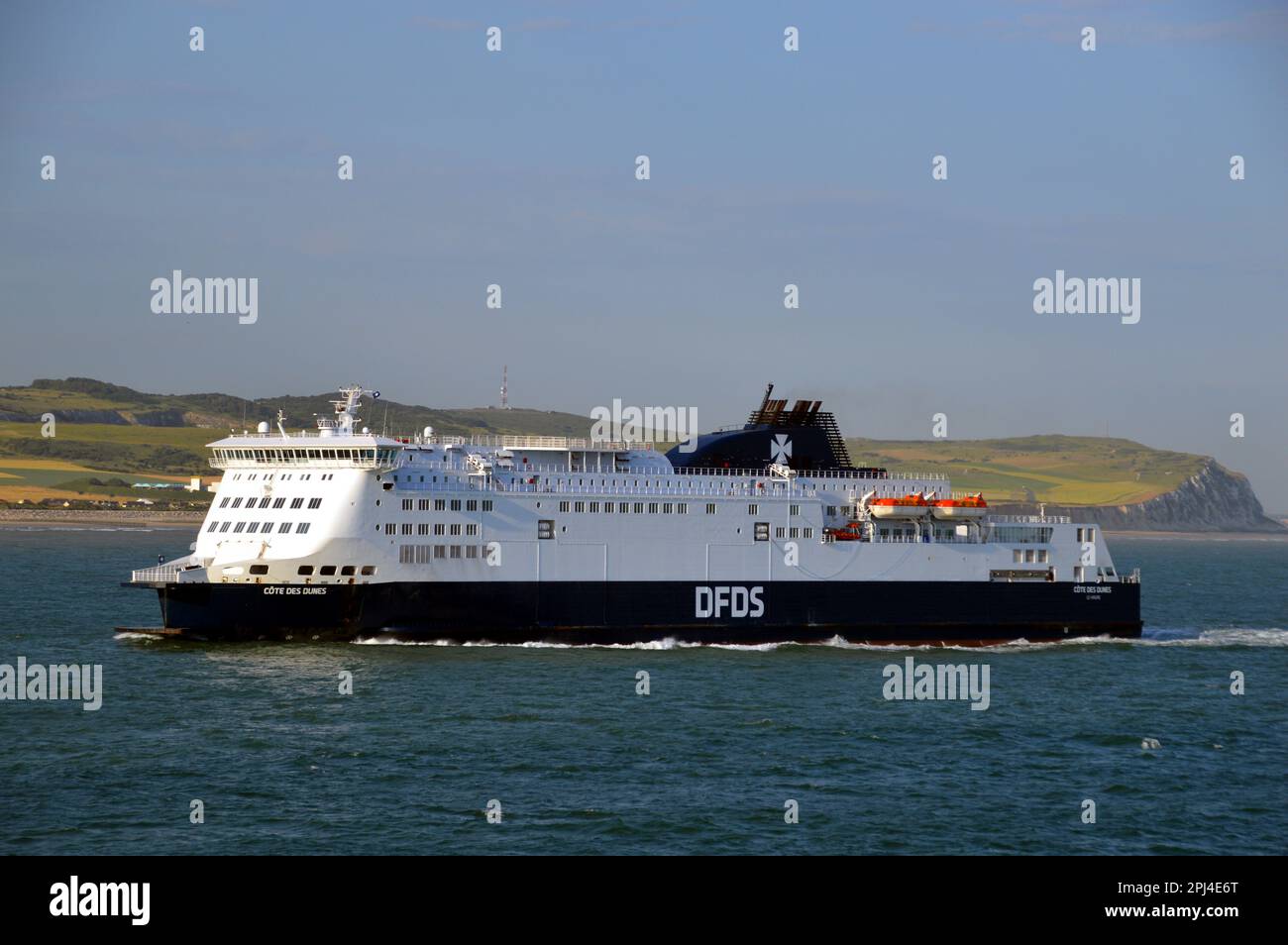 Francia, Calais: Traghetto DFDS 'Cotes des Dunes', ex 'SeaFrance Rodin' in arrivo da dover. Foto Stock