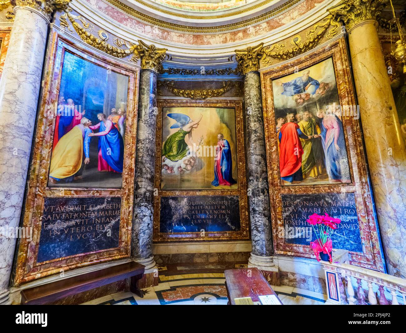 Cappella della Madonna della strada nella Chiesa di Gesù - Roma, Italia Foto Stock