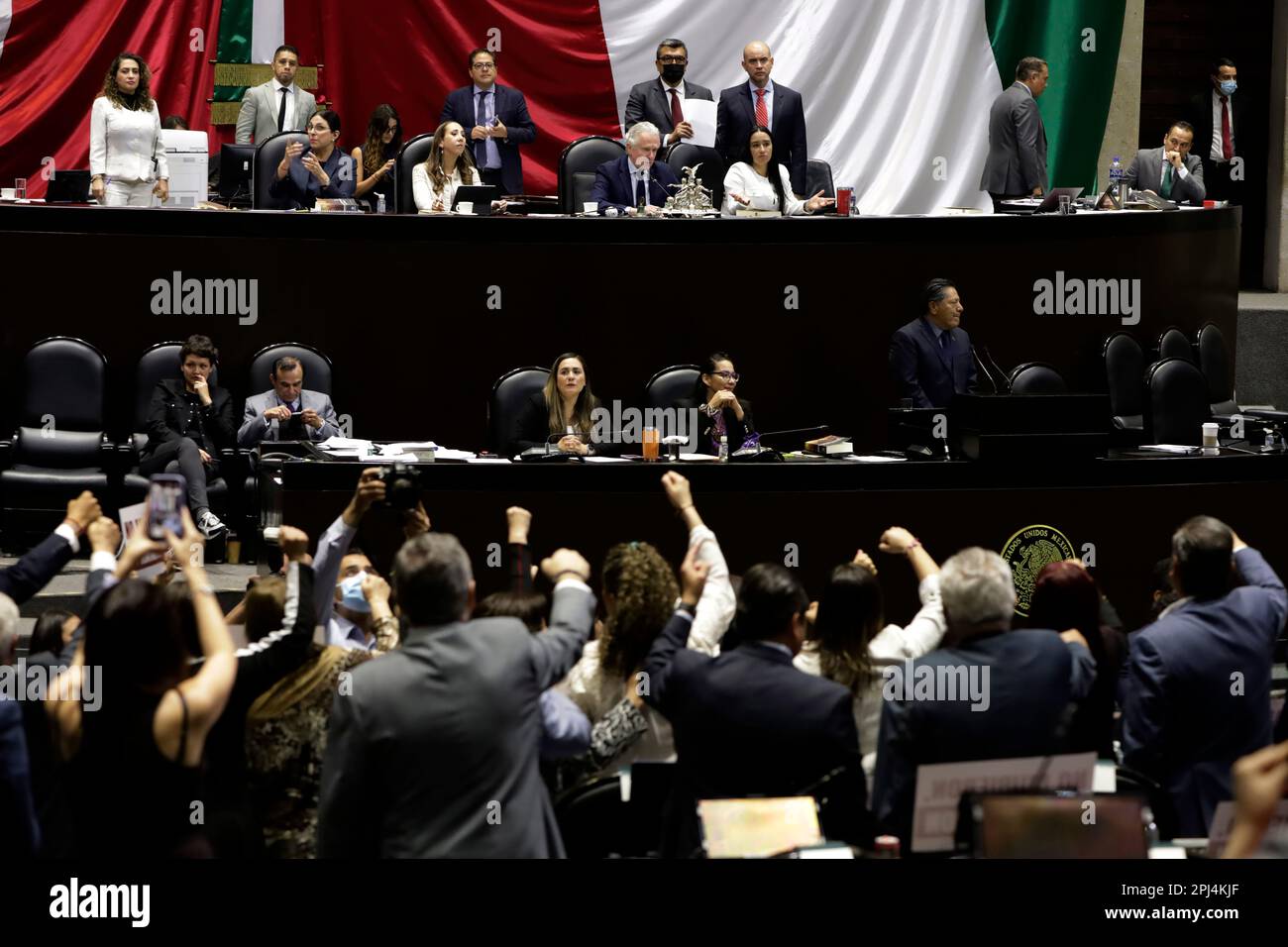 Non esclusiva: 30 marzo 2023, Città del Messico, Messico: Il presidente della Camera dei deputati, Santiago Creel Miranda in sessione al Pal legislativo Foto Stock