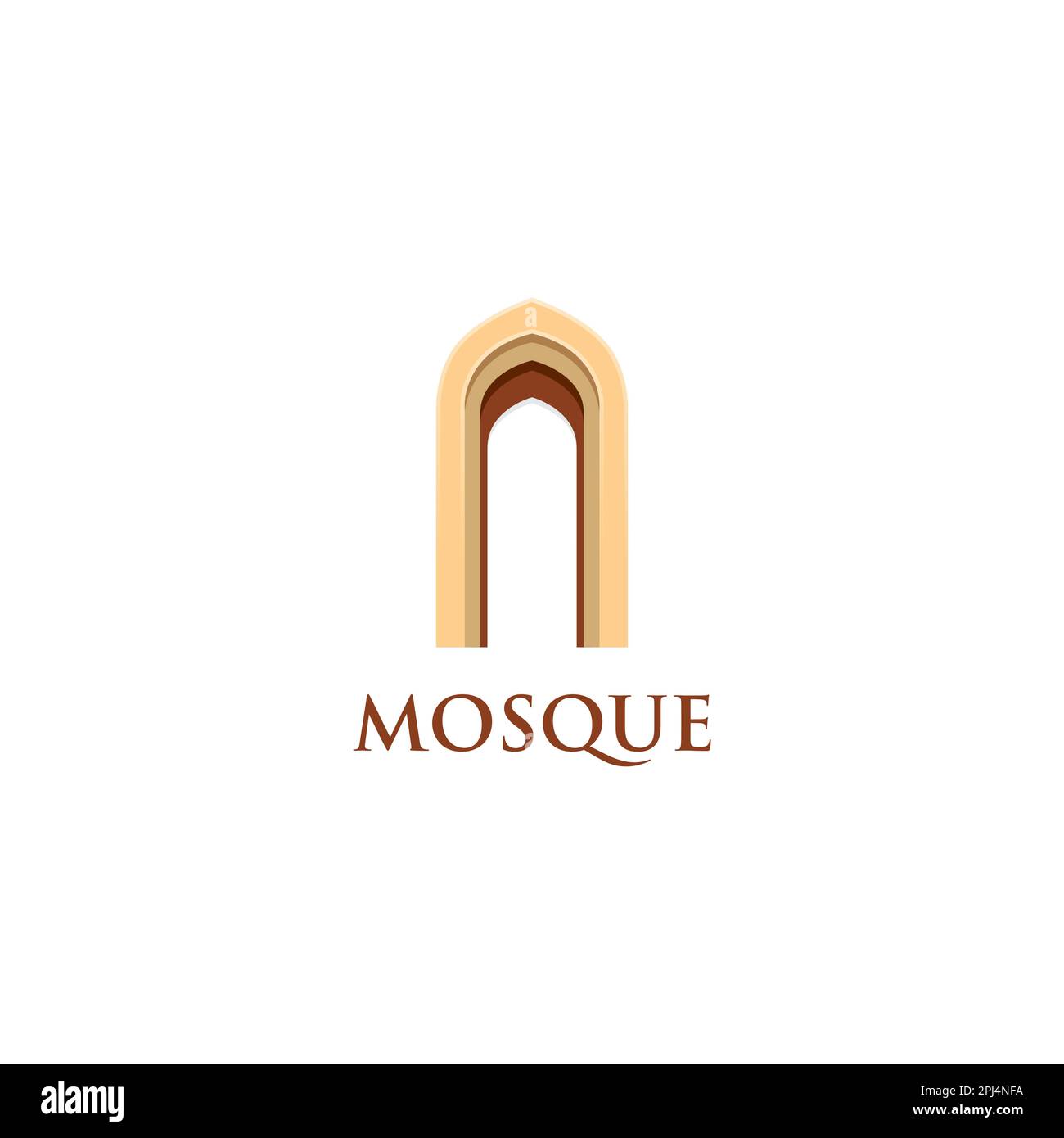 Logo moschea Illustrazione vettoriale. Icona della moschea Illustrazione Vettoriale