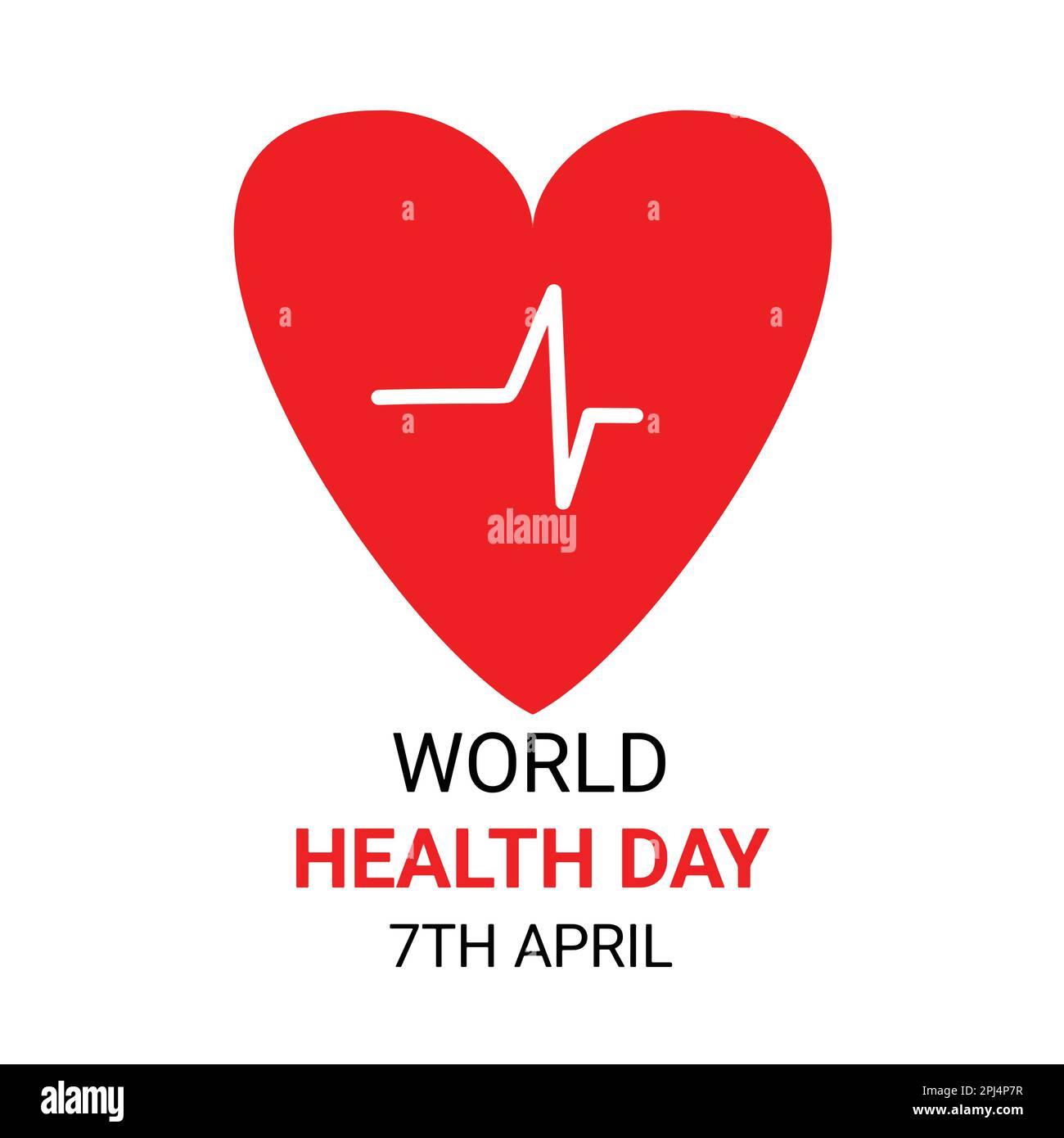Giornata mondiale della salute. 7th aprile. Illustrazione vettoriale con cuore e cardiogramma. Illustrazione Vettoriale Giornata mondiale della salute. 7th aprile. Illustrazione vettoriale con cuore e cardiogramma. Illustrazione Vettoriale