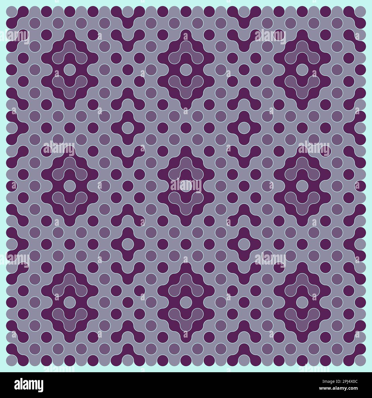 Illustrazione di sfondo con piastrelle in trouchet arrotondate di colore casuale Illustrazione Vettoriale