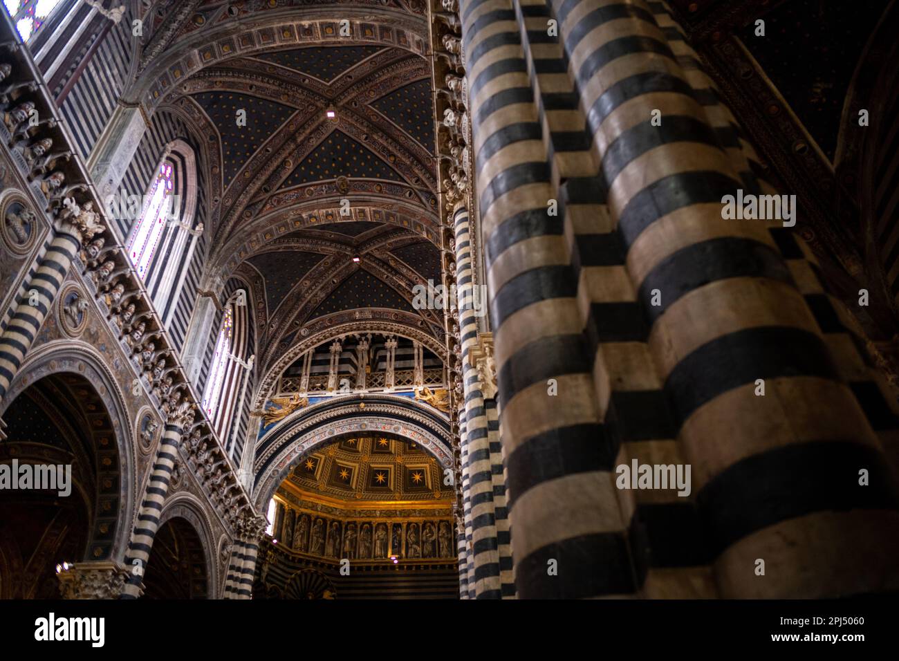Interno della Cattedrale di Siena, Italia Foto Stock