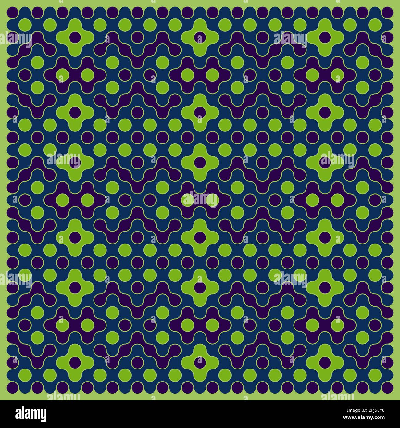 Illustrazione di sfondo con piastrelle in trouchet arrotondate di colore casuale Illustrazione Vettoriale
