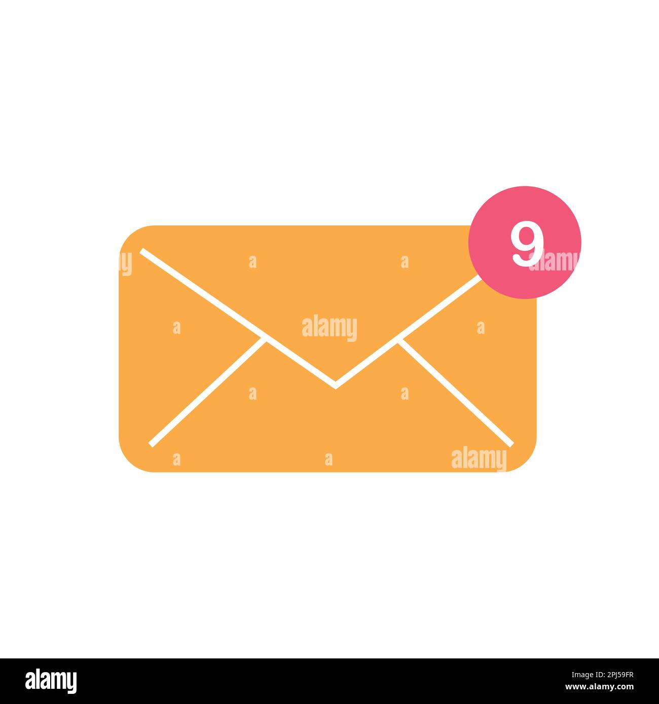 Busta Web con messaggi non letti Illustrazione Vettoriale