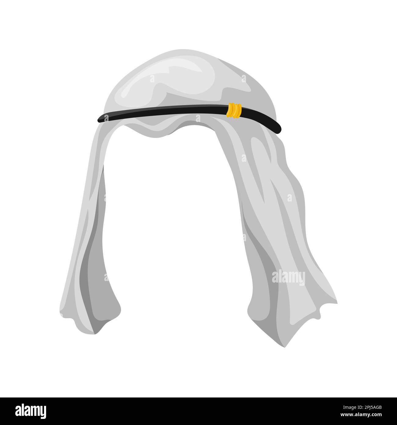 Headdress arabo. Tradizionale turbante keffiyeh Illustrazione Vettoriale