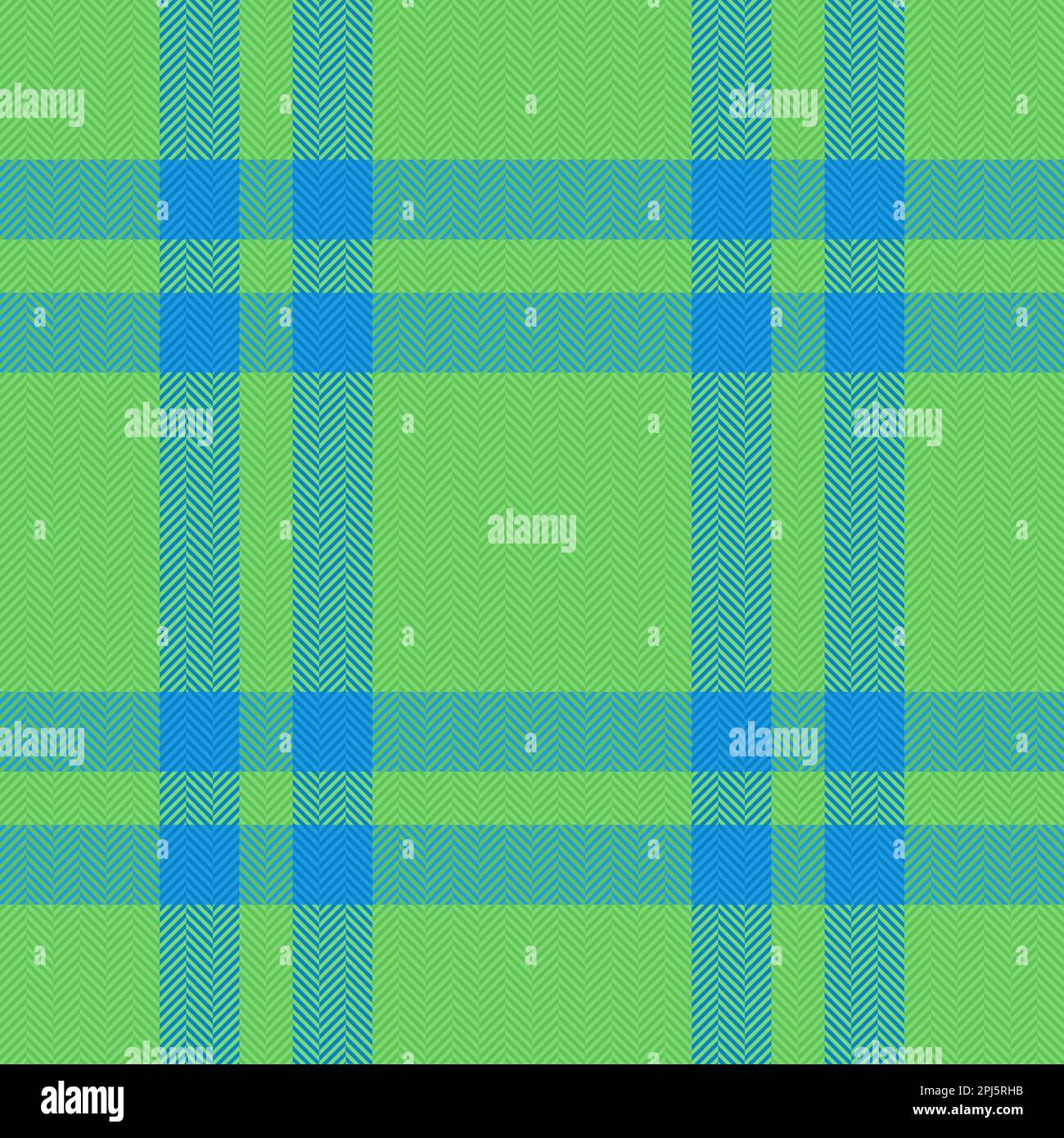 Trama di ripetizione senza giunture. Controllare lo sfondo del vettore. Tessuto plaid tartan nei colori blu e verde. Illustrazione Vettoriale