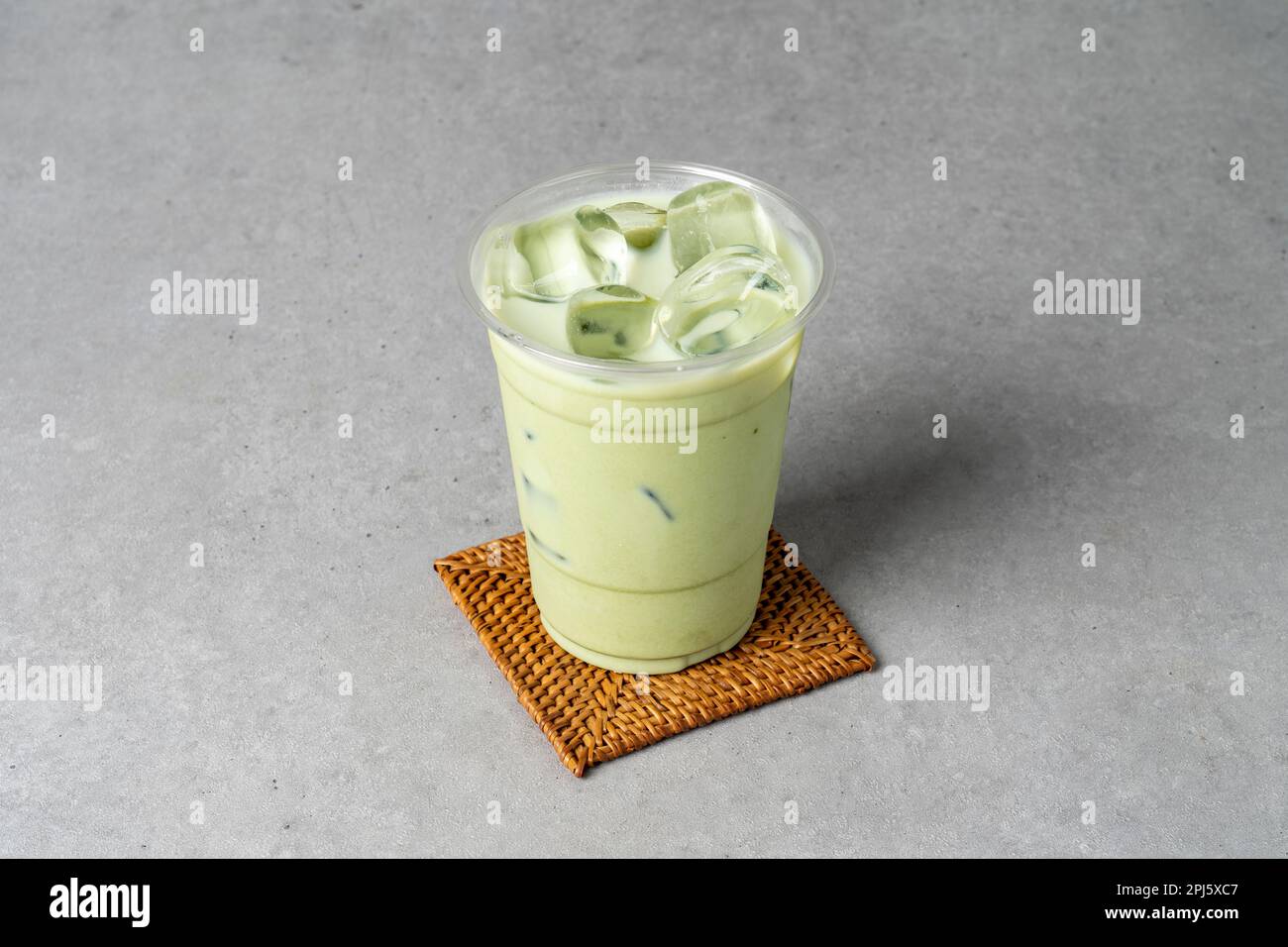 caffè matcha latte in stile coreano Foto Stock