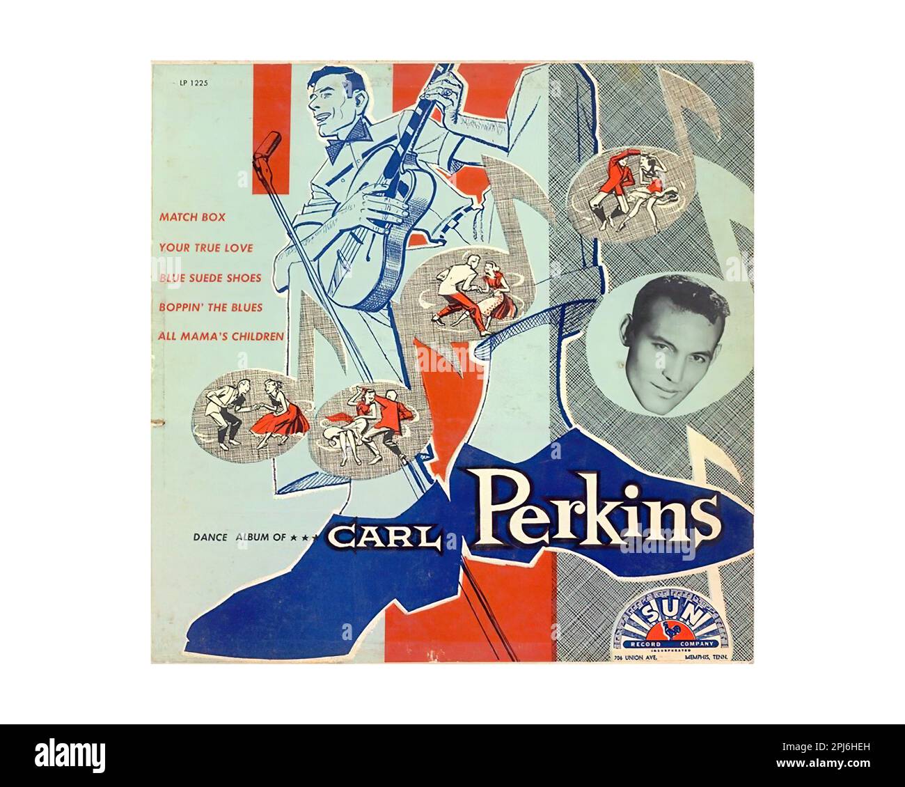 Perkins Carl 1957 - Vintage USA Musica Vinyl Record Foto Stock
